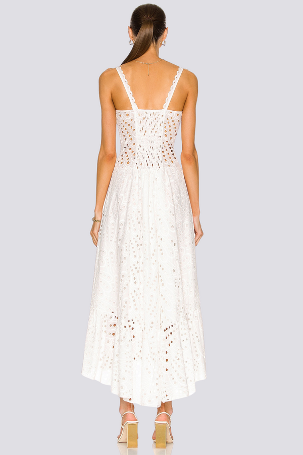 Cassandra Spagetti Hollow Maxi Elbise